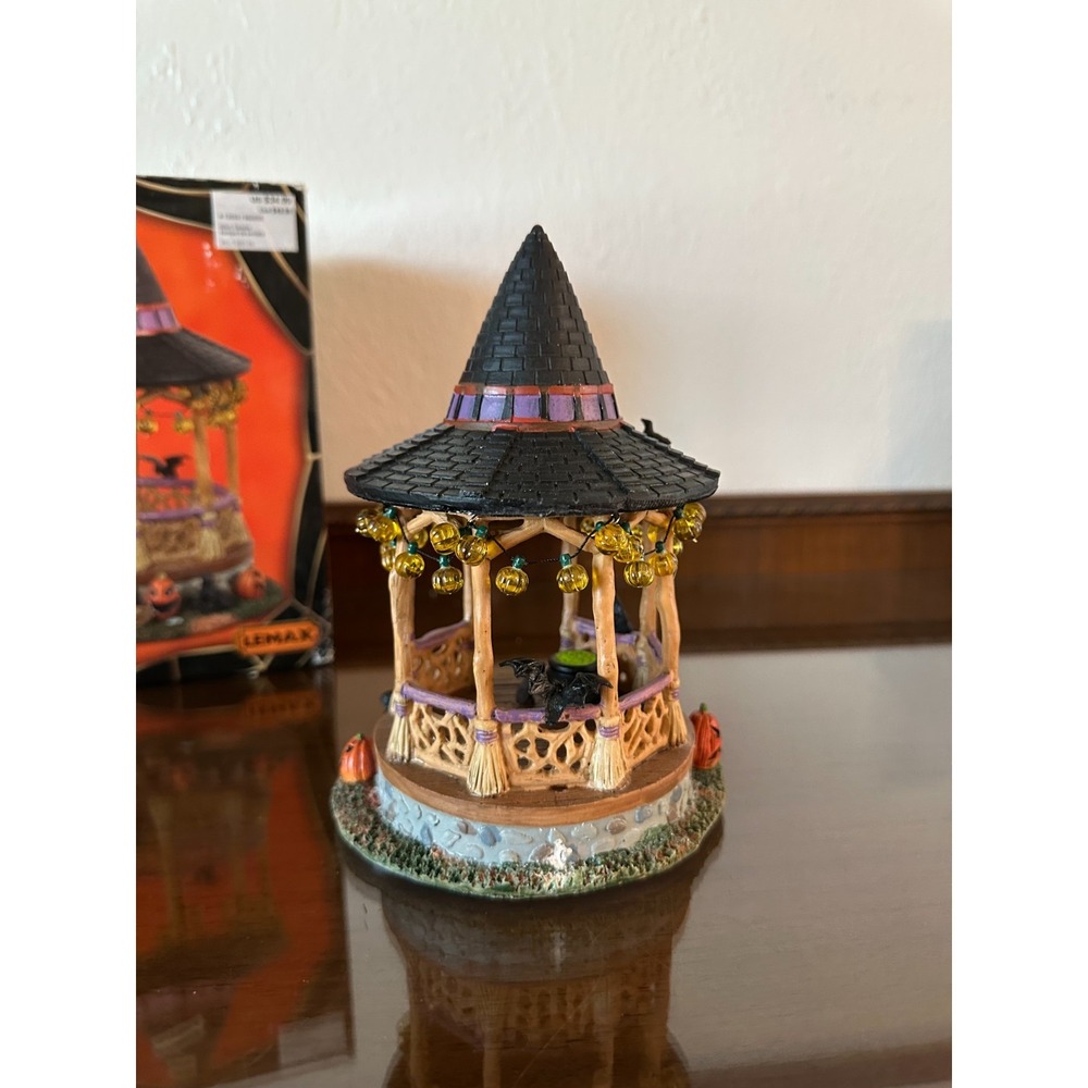 Lemax Spooky Town Halloween Village Accessory Witch Gazebo w/ Box - Picture 5 of 10